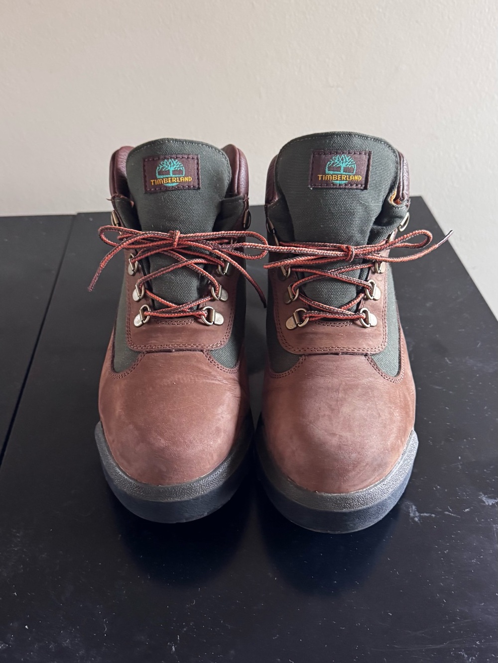 Timberland Brown and Olive Men's Leather Hiking Boots